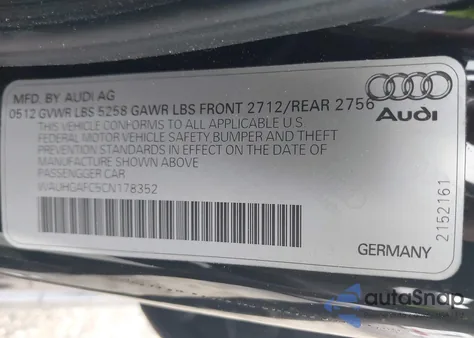 2012 Audi A6 3.0 Premium from USA, damaged, VIN WAUHGAFC5CN178352